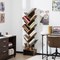 Costway 10-tier Tree Bookshelf with Drawer Free-standing Bookcase Storage Shelf White\Brown